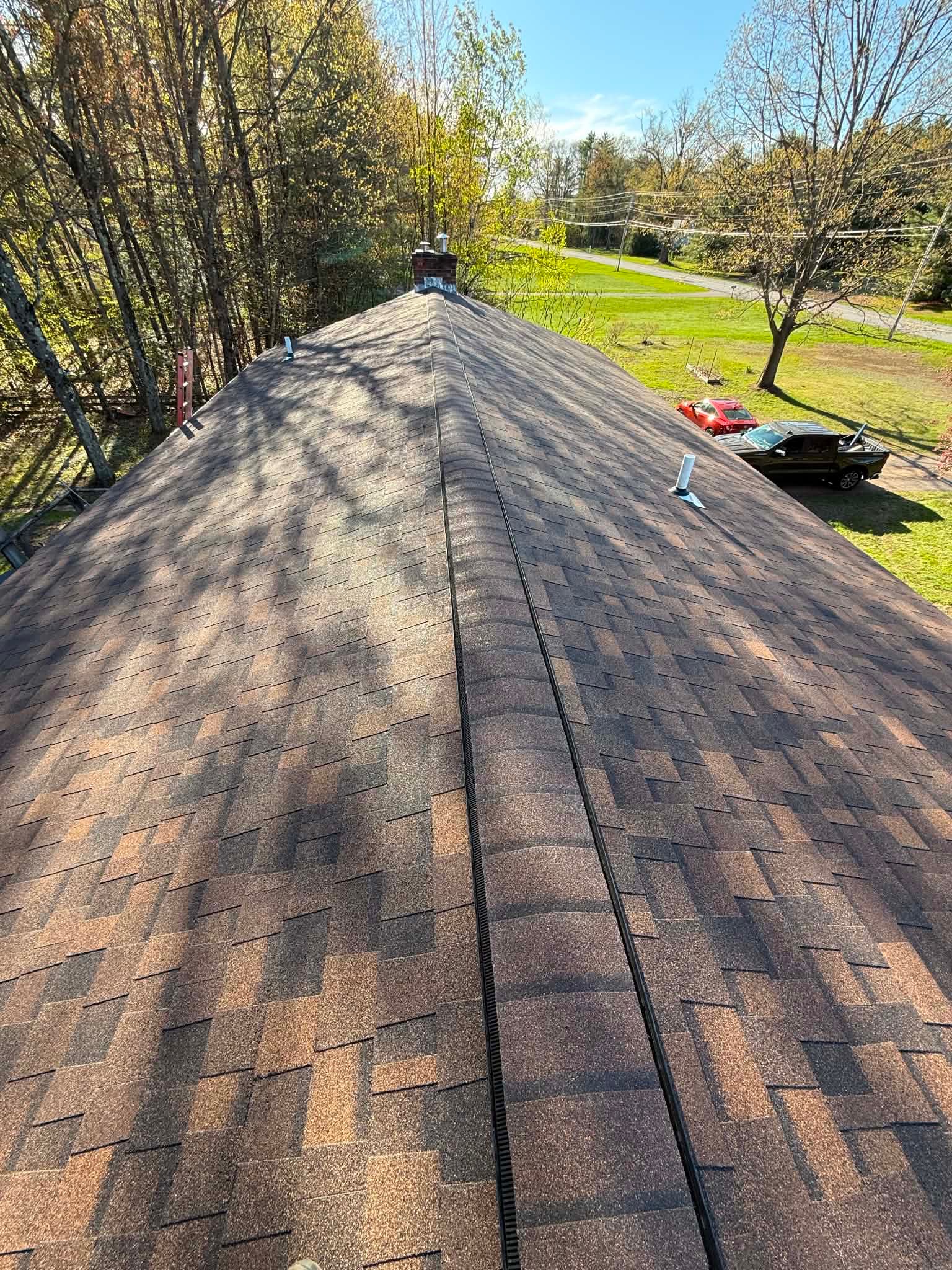 Roof 1 completed architectural shingle installation